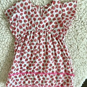 Mini Boden 5-6 year strawberry bathing suit coverup
